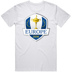 Ryder Cup Team Europe Golf Tournament Trophy Crest Mens Size Large White T Shirt Ryder Cup Team Europe Golf Tournament Trophy Crest Mens Size Large White T Shirt
