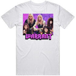 Warrant 80s Hair Band Group Mens Size Large White T Shirt Warrant 80s Hair Band Group Mens Size Large White T Shirt