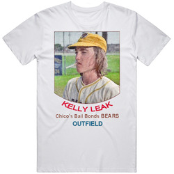 Kelly Leak Baseball Card Bad News Bears Mens Size Large White T Shirt Kelly Leak Baseball Card Bad News Bears Mens Size Large White T Shirt