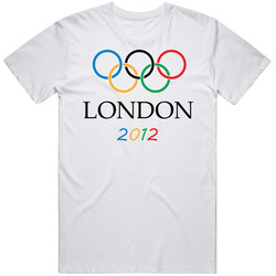 London 2012 Summer Olympics Plain Mens Size Large White T Shirt London 2012 Summer Olympics Plain Mens Size Large White T Shirt
