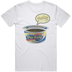 Butter Butter Parkay Most Memorable Vintage Ad Slogan Mens Size Large White  T Shirt