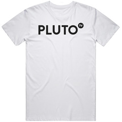 Pluto Tv Channel Cool Television Station Logo Mens Size Large White T Shirt Pluto Tv Channel Cool Television Station Logo Mens Size Large White T Shirt