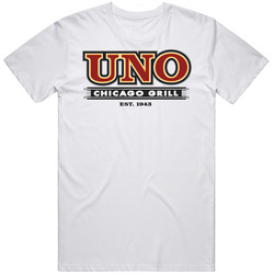 Uno Chicago Grill Cool Pizza Pizzeria Restaurant Brand Logo Mens Size Large White T Shirt Uno Chicago Grill Cool Pizza Pizzeria Restaurant Brand Logo Mens Size Large White T Shirt