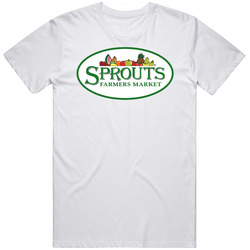 Sprouts Farmers Market Grocery Store Company Logo Mens Size Large White  T Shirt