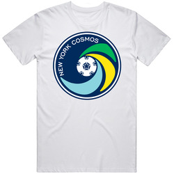 New York Cosmos North American Soccer League Nasl Retro Team Logo Mens Size Large White T Shirt New York Cosmos North American Soccer League Nasl Retro Team Logo Mens Size Large White T Shirt