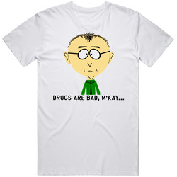 Mackey South Park Drugs Are Bad Mkay Mens Size Large White T Shirt Mackey South Park Drugs Are Bad Mkay Mens Size Large White T Shirt