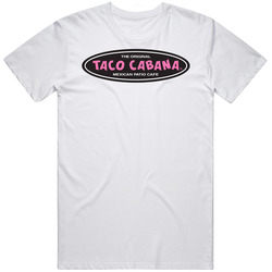 Taco Cabana Best Southern Restaurants Fan Mens Size Large White  T Shirt