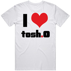 I Love Heart Tosh O Tv Show Mens Size Large White T Shirt I Love Heart Tosh O Tv Show Mens Size Large White T Shirt