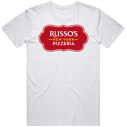 Russos New York Pizzeria Restaurant Logo Mens Size Large White T Shirt Russos New York Pizzeria Restaurant Logo Mens Size Large White T Shirt