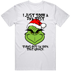 I Took A Dna Test I'm That Grinch Funny Movie Lovers Christmas Mens Size Large White T Shirt I Took A Dna Test I'm That Grinch Funny Movie Lovers Christmas Mens Size Large White T Shirt