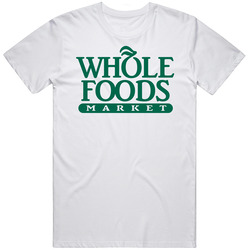 Whole Foods Market Grocery Store Company Logo Mens Size Large White  T Shirt