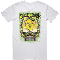 Sour Diesel Hybrid Cannabis Strain Weed Stoner Mens Size Large White T Shirt Sour Diesel Hybrid Cannabis Strain Weed Stoner Mens Size Large White T Shirt