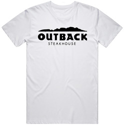 Outback Steakhouse Restaurant Cool Mens Size Large White T Shirt Outback Steakhouse Restaurant Cool Mens Size Large White T Shirt