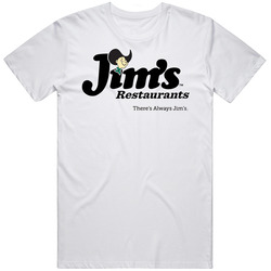 Jim's Best Southern Restaurants Fan Mens Size Large White  T Shirt