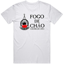 Fogo De Chao Steakhouse Restaurant Mens Size Large White T Shirt Fogo De Chao Steakhouse Restaurant Mens Size Large White T Shirt