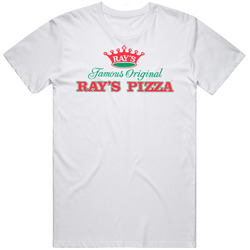 Ray's Pizza Food Fan Mens Size Large White  T Shirt