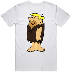 Barney Rubble Flintstones Retro Cartoon Mens Size Large White T Shirt Barney Rubble Flintstones Retro Cartoon Mens Size Large White T Shirt