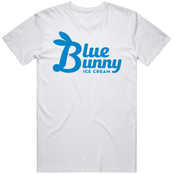 Blue Bunny Ice Cream Logo Mens Size Large White  T Shirt