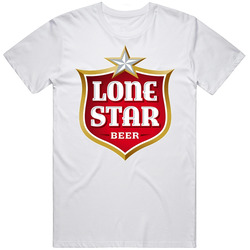 Lone Star Beer Logo Drinking Mens Size Large White T Shirt Lone Star Beer Logo Drinking Mens Size Large White T Shirt