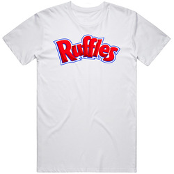 Ruffles Most Popular Potato Chip Brand Snack Food Lovers Mens Size Large White  T Shirt