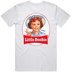 Little Doobie Funny Little Debbie Parody Mens Size Large White  T Shirt