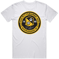 Pittsburgh Riverhounds Sc A-league Soccer Fc Team Retro Logo Mens Size Large White  T Shirt