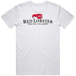 Red Lobster Favorite Fast Food Mens Size Large White  T Shirt