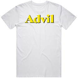Advil Best Over The Counter Medication Logo Mens Size Large White T Shirt Advil Best Over The Counter Medication Logo Mens Size Large White T Shirt