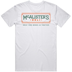 Mcalisters Deli Favourite Food Mens Size Large White  T Shirt