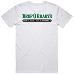 Beef O Brady's Best Southern Restaurants Fan Mens Size Large White  T Shirt