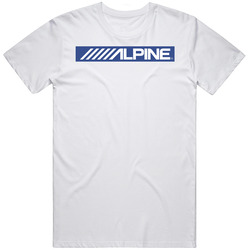 Alpine Sound Car Audio Sub Woofer Logo Mens Size Large White T Shirt Alpine Sound Car Audio Sub Woofer Logo Mens Size Large White T Shirt