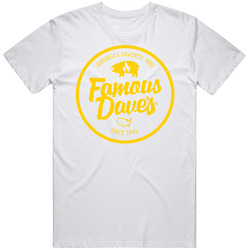 Famous Dave's American Favourite Food Mens Size Large White  T Shirt