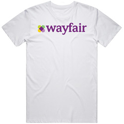 Wayfair Nasdaq Company Logo Employee Fan Mens Size Large White T Shirt Wayfair Nasdaq Company Logo Employee Fan Mens Size Large White T Shirt