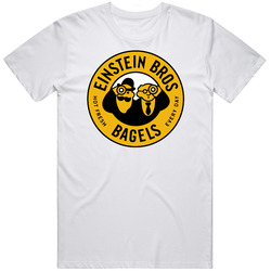 Einstein Bros Bagels Popular Bakery Bagel Shop Mens Size Large White T Shirt Einstein Bros Bagels Popular Bakery Bagel Shop Mens Size Large White T Shirt