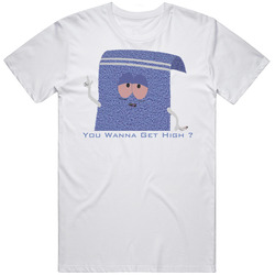Southpark Towelie Funny Mens Size Large White T Shirt Southpark Towelie Funny Mens Size Large White T Shirt