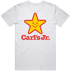 Carl's Jr American Favourite Food Mens Size Large White T Shirt Carl's Jr American Favourite Food Mens Size Large White T Shirt