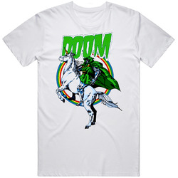 Doctor Doom Unicorn Parody Mens Size Large White T Shirt Doctor Doom Unicorn Parody Mens Size Large White T Shirt