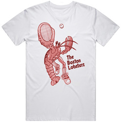The Boston Lobsters World Team Tennis League Retro Team Logo Mens Size Large White T Shirt The Boston Lobsters World Team Tennis League Retro Team Logo Mens Size Large White T Shirt