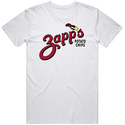 Zapp's Most Popular Potato Chip Brand Snack Food Lovers Mens Size Large White T Shirt Zapp's Most Popular Potato Chip Brand Snack Food Lovers Mens Size Large White T Shirt