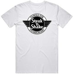 Steak N Shake Favorite Fast Food Mens Size Large White T Shirt Steak N Shake Favorite Fast Food Mens Size Large White T Shirt