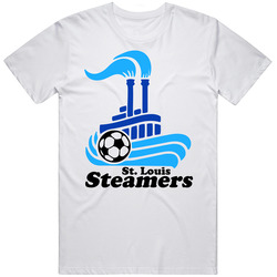St Louis Steamers World Indoor Soccer League Team Logo Mens Size Large White T Shirt St Louis Steamers World Indoor Soccer League Team Logo Mens Size Large White T Shirt