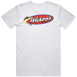 Wahoo's Fish Taco Mexican Grill Food Restaurant Logo Mens Size Large White T Shirt Wahoo's Fish Taco Mexican Grill Food Restaurant Logo Mens Size Large White T Shirt