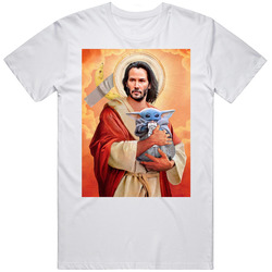 Keanu Reeves Jesus Baby Yoda Whiteclaw Taped Banana Art Poster Moist Buddha Inspired Fan Mens Size Large White T Shirt Keanu Reeves Jesus Baby Yoda Whiteclaw Taped Banana Art Poster Moist Buddha Inspired Fan Mens Size Large White T Shirt