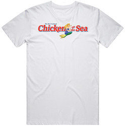Chicken Of The Sea Mermaid Food Logo Mascot Mens Size Large White T Shirt Chicken Of The Sea Mermaid Food Logo Mascot Mens Size Large White T Shirt