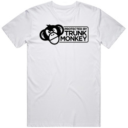 Trunk Monkey Suburban Most Memorable Ad Slogan Mens Size Large White  T Shirt