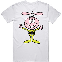 Quisp Cereal Quaker Mascot Mens Size Large White T Shirt Quisp Cereal Quaker Mascot Mens Size Large White T Shirt