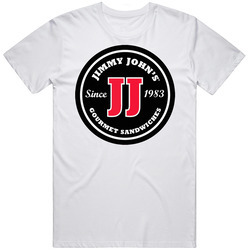 Jimmy Johns Gourmet Sandwiches Sub Sandwhich Restaurant Mens Size Large White T Shirt Jimmy Johns Gourmet Sandwiches Sub Sandwhich Restaurant Mens Size Large White T Shirt