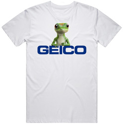 Geico Gecko Insurance Mascot Mens Size Large White T Shirt Geico Gecko Insurance Mascot Mens Size Large White T Shirt