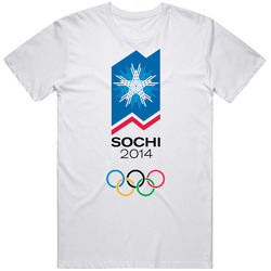 Sochi 2014 Winter Olympics Mens Size Large White T Shirt Sochi 2014 Winter Olympics Mens Size Large White T Shirt