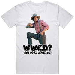 Wwcd What Would Charles Ingalls Do Little House On The Prairie Mens Size Large White T Shirt Wwcd What Would Charles Ingalls Do Little House On The Prairie Mens Size Large White T Shirt